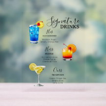 Bebidas com Assinatura Minimalista Moderna para Ca