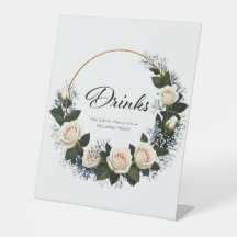 Bebidas de Rosas Brancas e Respirar de Bebê Azul