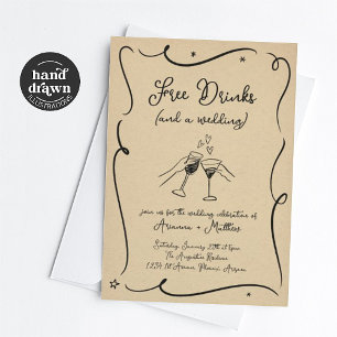 Bebidas Gratuitas e Convite Para Casamento