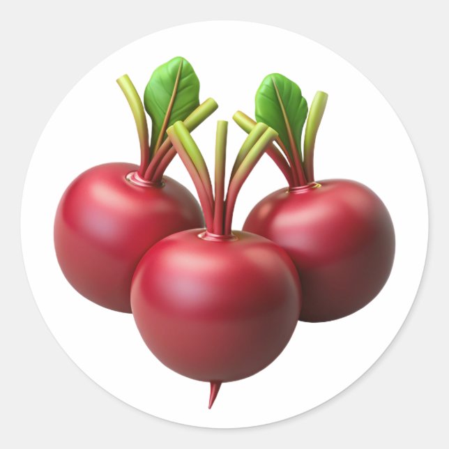 Bebidas Plásticas 3D - Etiqueta redonda brilhante (Frente)