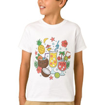 Bebidas Tropicais – Camiseta Masculina de Cocktail