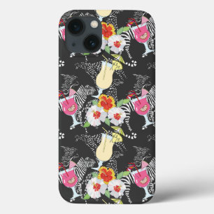Bebidas tropicais com animais