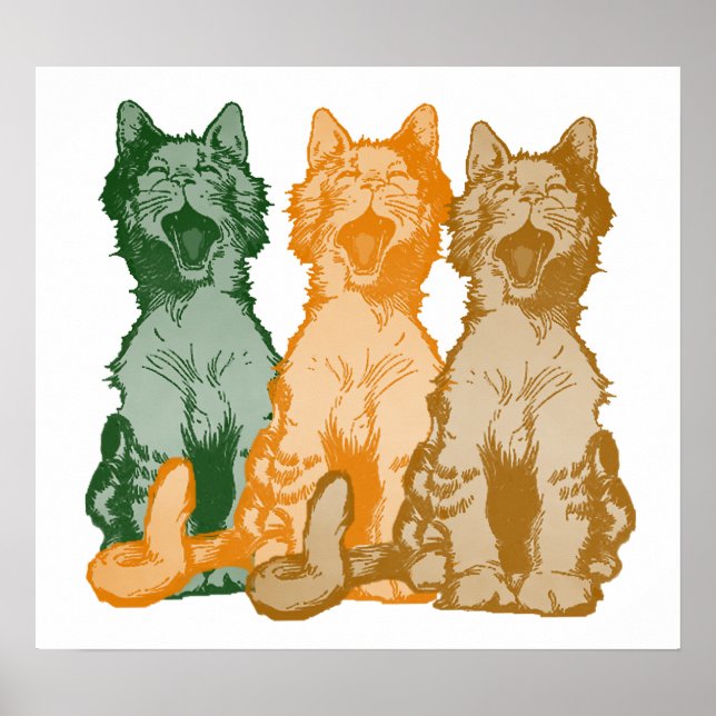 Beco Mewsical Vintage Poster de Coro de Gato (Frente)