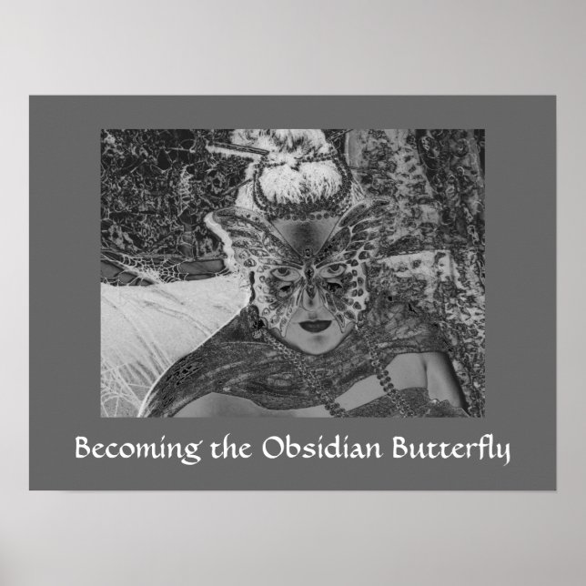 Becoming the Obsidian Butterfly Poster Print (Frente)