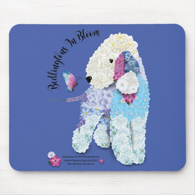 Bedlington in Bloom Mousepad (Frente)