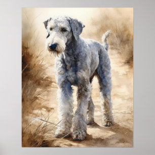 Bedlington Terrier Dog Art Impressão
