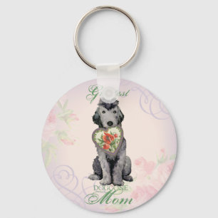 Bedlington Terrier Heart Mãe Chaveiro
