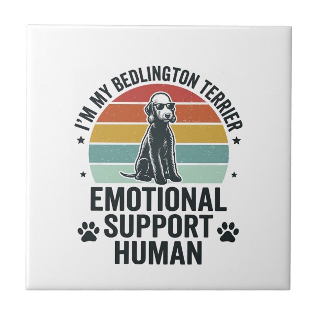 Bedlington Terrier Suporte Emocional Humano Vintag (Frente)