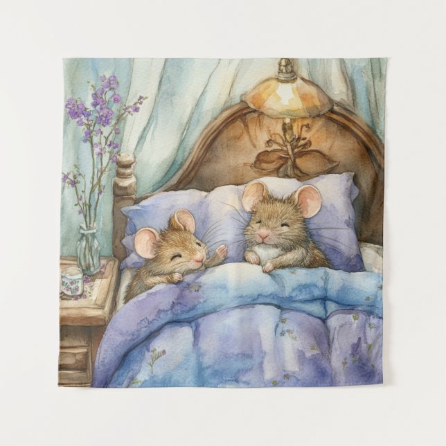 Bedtime Mice Tapeçaria (Frente)
