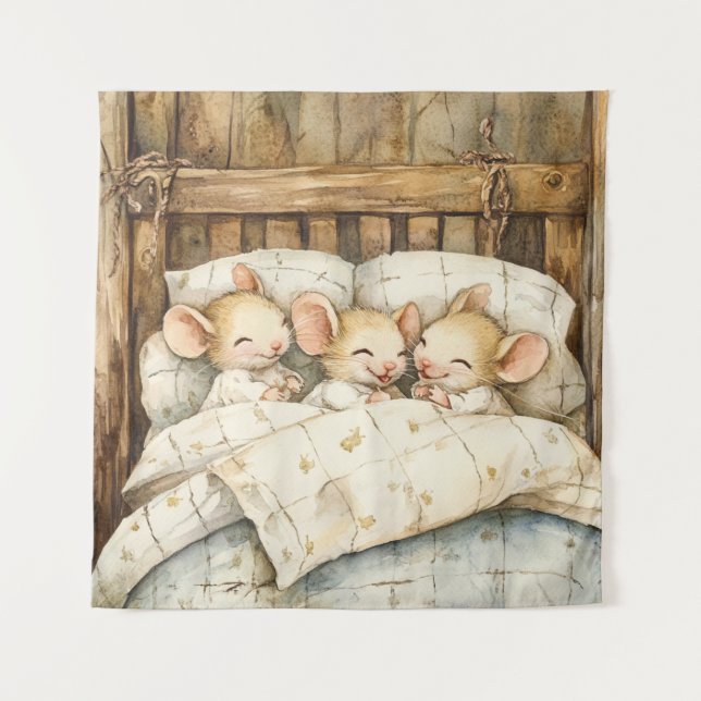 Bedtime Mice Tapeçaria (Frente)