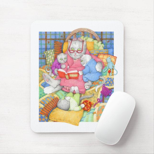 BEDTIME STORY Mousepad - Branco (Com mouse)