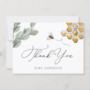 Bee e Eucalyptus Greenery Obrigado