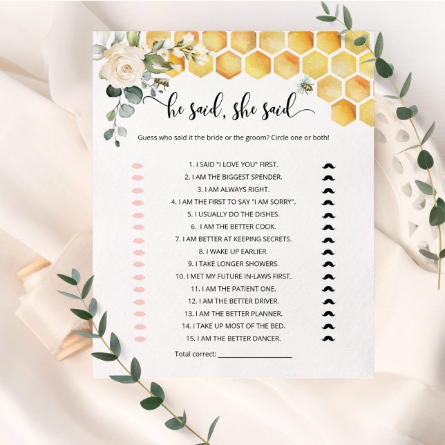 Bee Ele disse que ela disse jogo de chá de panela (Criador carregado)