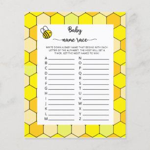 Bee floral Jogo de raça do nome do bebê
