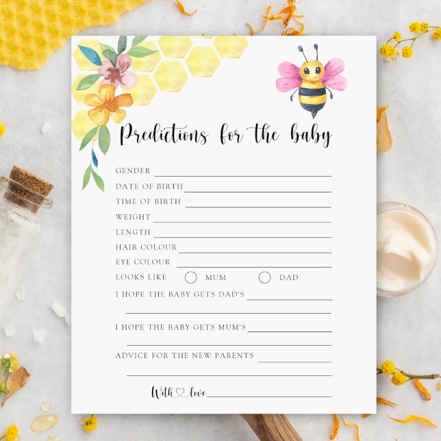 Bee floral - previsões e conselhos para bebês (Criador carregado)