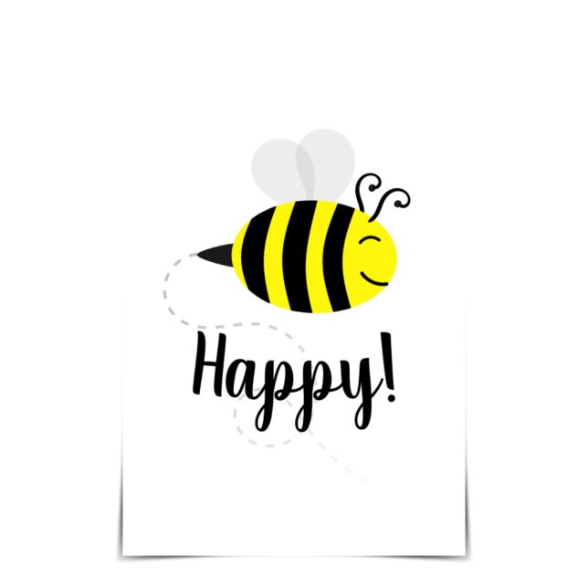 "Bee Happy" Cartão de Abelha Feliz (Criador carregado)