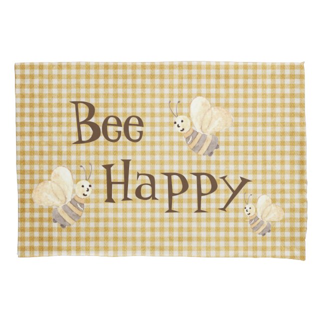 Bee Happy Country Pattern Watercolor (Frente)