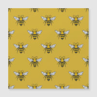 Bee Haven: Padrão Amarelo Vintage