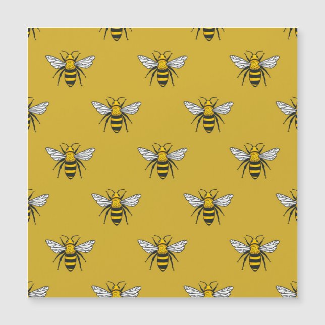 Bee Haven: Padrão Amarelo Vintage (Frente)