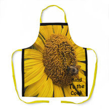 Bee Kind to Cook Sunflower and Bumblebee Apron