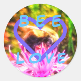 BEE LOVE+ adesivo redondo grande
