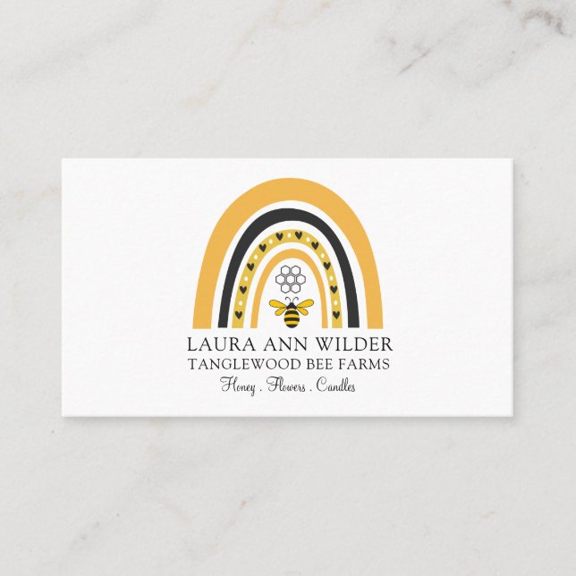 Bee Rainbow Honey Products Cartão de visita (Frente)