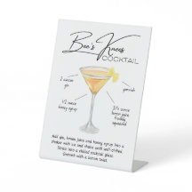 Bee’s Knees Cocktail Pedestal Sign