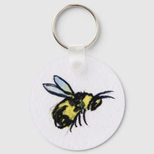 Bee Watercolor Chaveiro