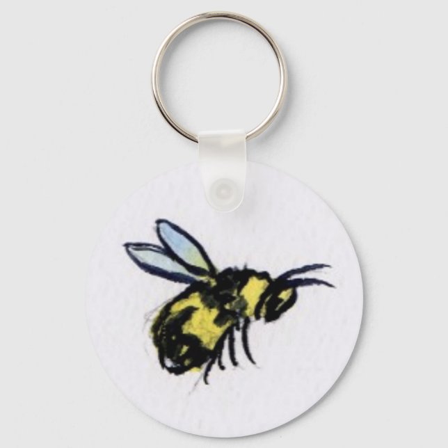 Bee Watercolor Chaveiro (Frente)