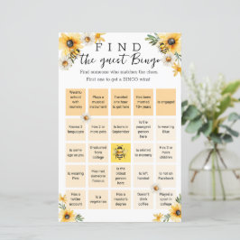 Bee Yellow Flars Chá de fraldas bingo