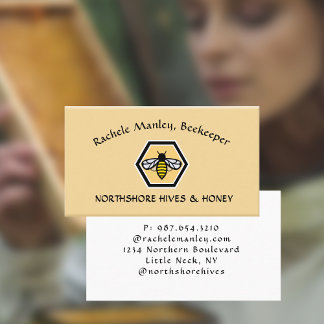 BEEKEEPER APIARY Cartão de visita Hexagon e Bebê