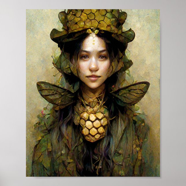 Beekeeper Fae Fantasy Art Poster (Frente)