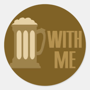 Beer comigo adesivos personalizados