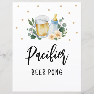 Beer Pacifier Pong Game Baby Está A Comer Greenery