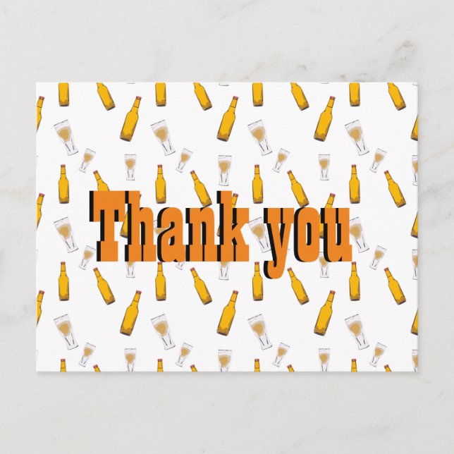 Beer party Obrigado Cartão postal (Frente)