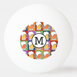 BEER Pop Art personalizado monograma com bolas de