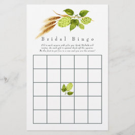 Beer Willow Greenery Bingo Geométrico Bridal Doura