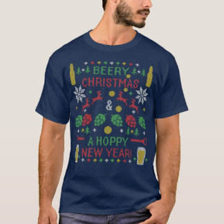 Beery Christmas Hoppy Ano Novo Suéter Feio Digita