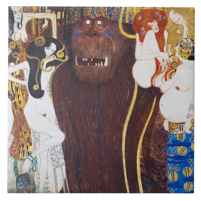 Beethoven Frieze (detalhe), Gustav Klimt (Frente)