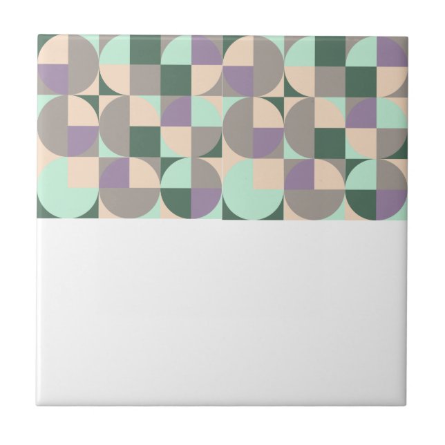 bege abstrato verde lavanda geométrico (Frente)