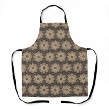 Beige and black ethnic mandala pattern