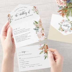 Beige and Earthy Blooms Casando Rasgos da RSVP