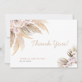 Beige Cartões de agradecimentos de Grass Pampas