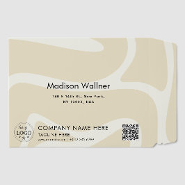 Beige Cream Organic Pattern Custom Details