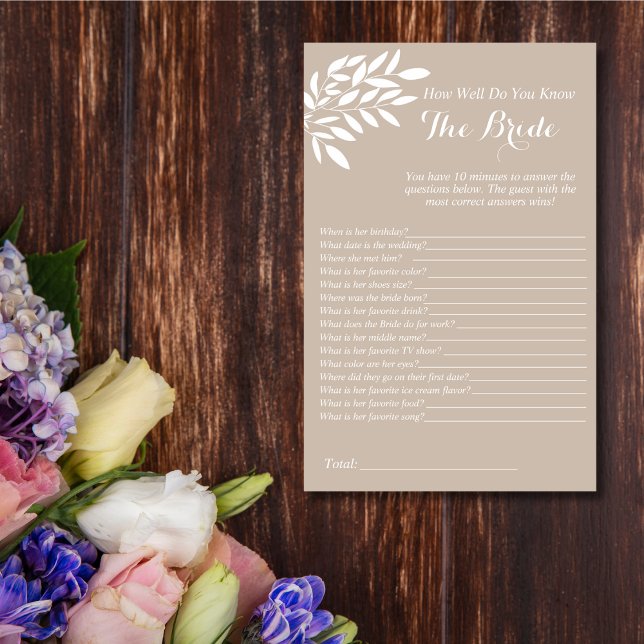 Beige deixa o quão bem você sabe o jogo da noiva (Criador carregado)