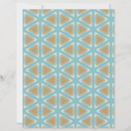 Beige diamonds on Blue watercolor scrapbook paper