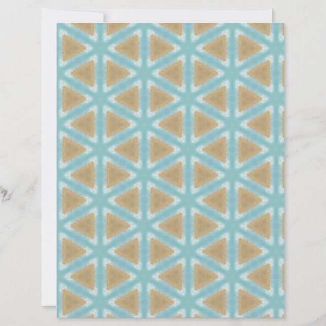Beige diamonds on Blue watercolor scrapbook paper (Frente)