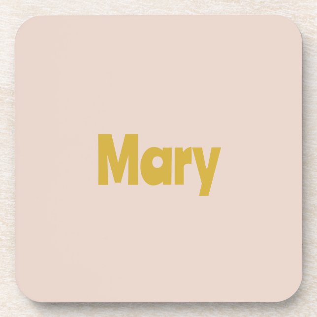 Beige Dourado Mary Plastic Porta copos Set (Frente)