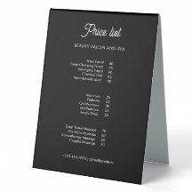 Beige Minimalist Beauty Salon Price List