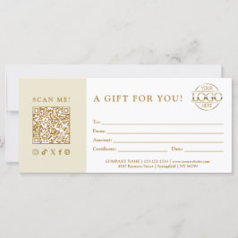 Beige Modern Elegant Custom Business Gift Card